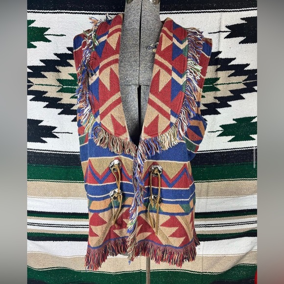 Vintage western Custom made blanket vest - Picture 1 of 5